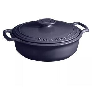 #1 EMILE HENRY NIB 3.3 Qt. Ceramic Braiser Made in France Indigo Dishwasher Safe